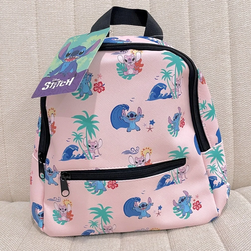 NEW Disney Lilo & Stitch Angel Pink‎ Tropical Mini Backpack NWT